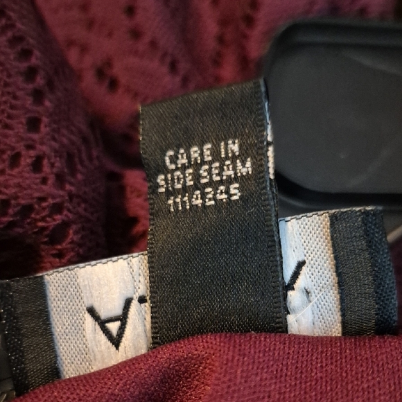 A. Byer Burgundy Lace Long Sleeve Dress - Picture 8 of 8